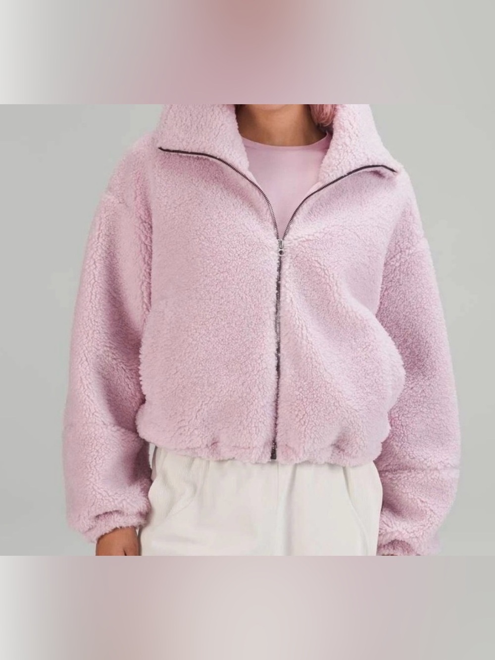 Lululemon cinchable fleece zip up.